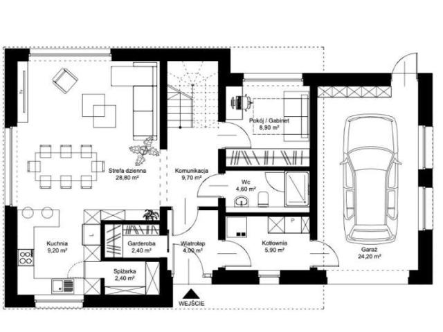 Przestronny dom dwukondygnacyjny - Borowy Zakątek